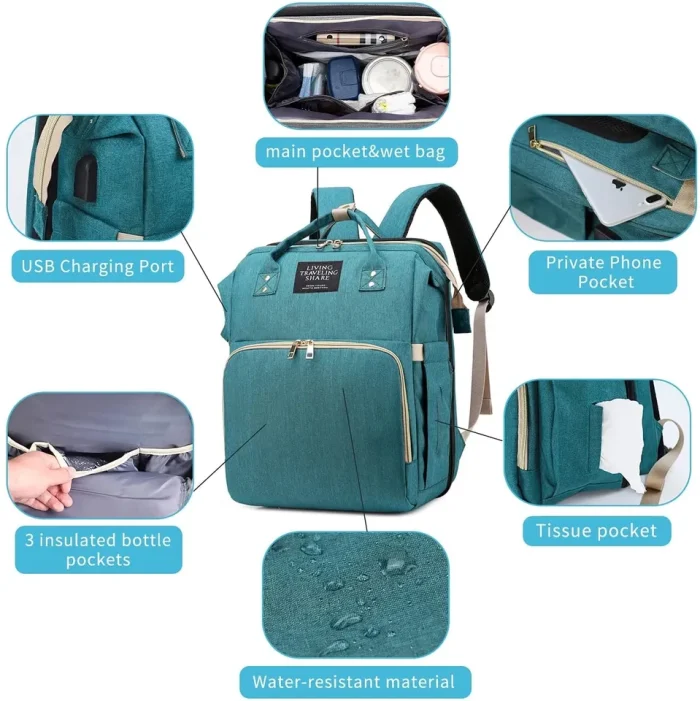 Torba za mame 300D crna - Slika 2